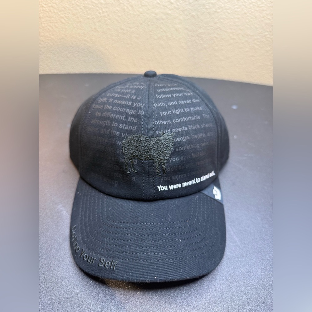 Goorin Bros Black Sheep Choose Your Self Trucker Hat Black Chenille NWT Snapback